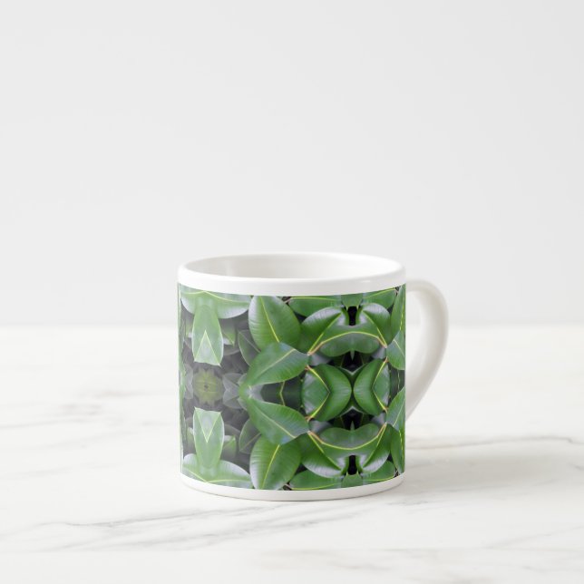 Taza De Espresso Patrón de árbol de goma (Derecha)