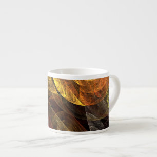 Taza De Espresso Patrón de Arte Abstracto Floral Moderno de Flor So