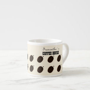 Taza De Espresso Patrón de café espresso marrón para la marca de un