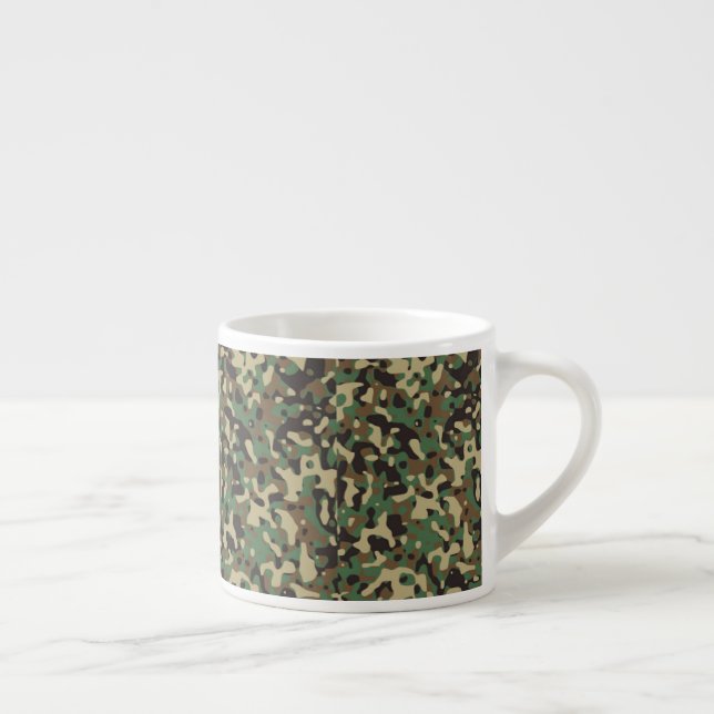 Taza De Espresso Patrón de camuflaje verde, negro y marrón (Derecha)