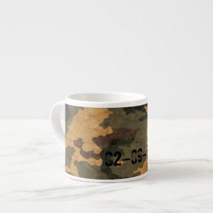 Taza De Espresso patrón de camuflaje verde vintage 2020