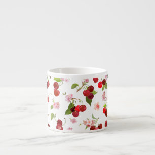 Taza De Espresso Patrón de Cereza 1