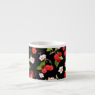 Taza De Espresso Patrón de Cereza 2