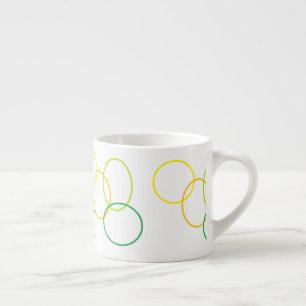Taza De Espresso Patrón de círculos coloridos