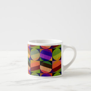 Taza De Espresso Patrón de color de inspiración vintage