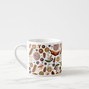 Taza De Espresso Patrón de cookies de los Navidades Hygge