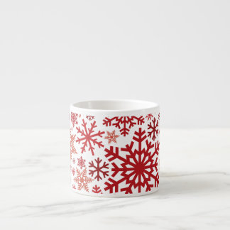 Taza De Espresso Patrón de copo de nieve navideño