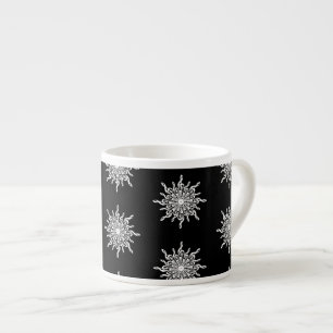 Taza De Espresso Patrón de copo de nieve para la limpieza de árbole