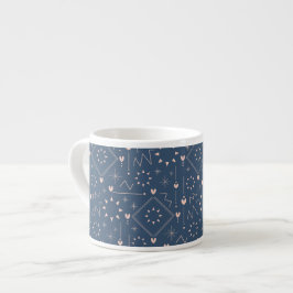 Taza De Espresso Patrón de Corazón Mágico