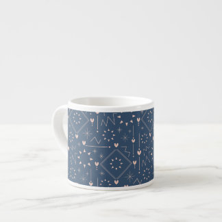 Taza De Espresso Patrón de Corazón Mágico