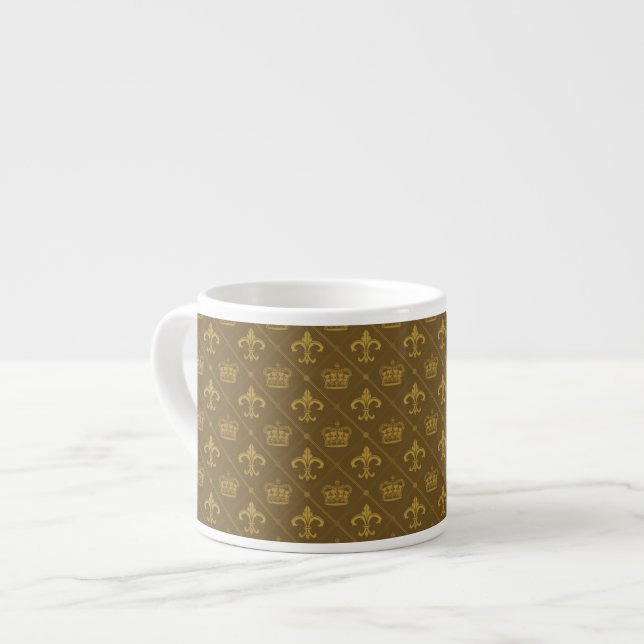 Taza De Espresso Patrón de Crownes y Lily (Izquierda)