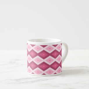Taza De Espresso Patrón de diamante rosa