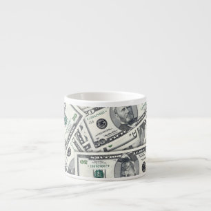 Taza De Espresso Patrón de dinero de billete de cincuenta dólares