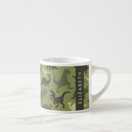 Taza De Espresso Patrón de dinosaurios, silueta de dinosaurios, tu 