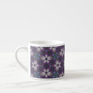 Taza De Espresso Patrón de diseño lila