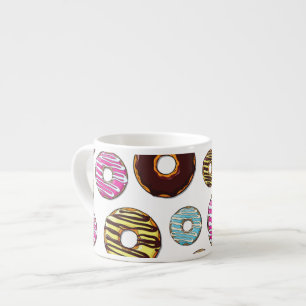 Taza De Espresso Patrón De Donuts, Donuts Coloridos, Espolvorines