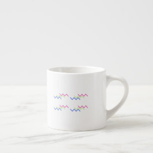 Taza De Espresso Patrón de energía en zigzag vibrante