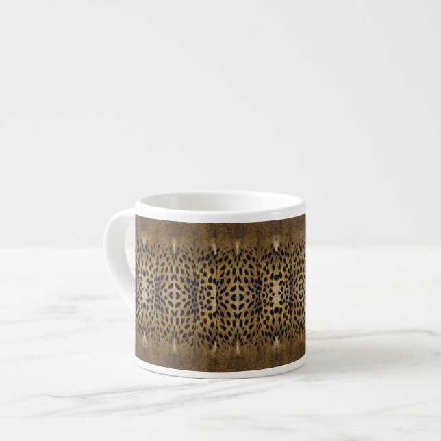 Taza De Espresso Patrón de estampado de guepardo (Izquierda)