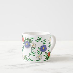 Taza De Espresso Patrón de flor