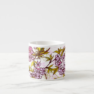 Taza De Espresso Patrón de florecimiento del cerezo 