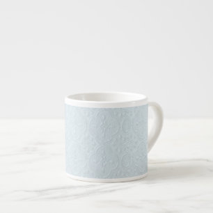 Taza De Espresso Patrón de flores azules pastorales