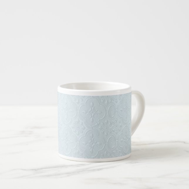 Taza De Espresso Patrón de flores azules pastorales (Derecha)