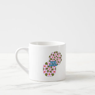 Taza De Espresso Patrón de flores de cosmos