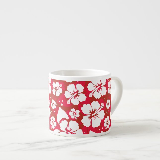 Taza De Espresso Patrón de flores de Hibiscus (Derecha)