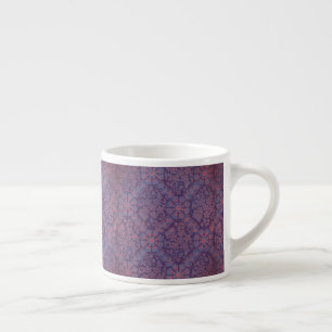 Taza De Espresso Patrón de Flores Purpúreas