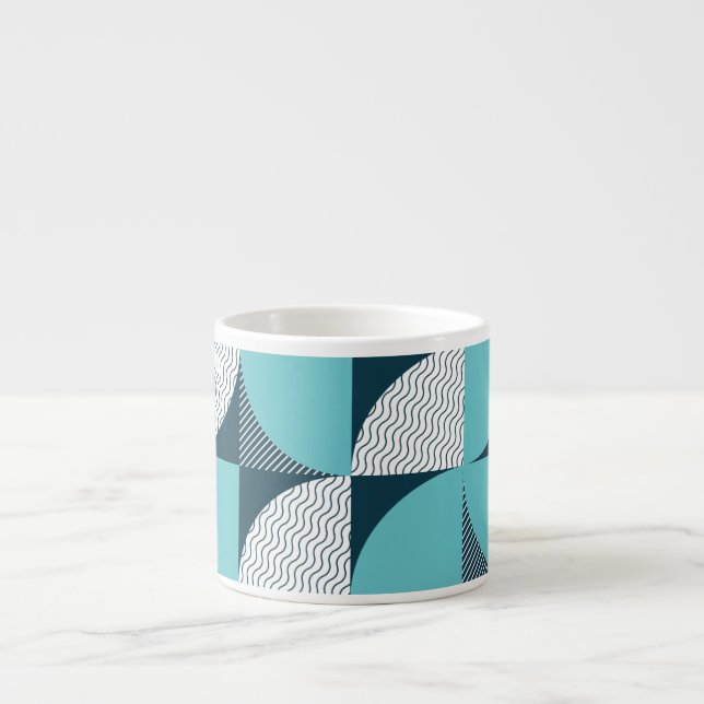 Taza De Espresso Patrón de forma geométrica creativa (Frente)