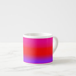 Taza De Espresso Patrón de gradiente magenta rojo púrpura festivo