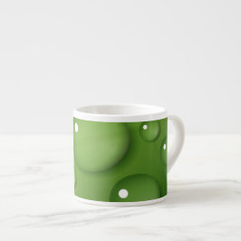 Taza De Espresso Patrón de lluvia verde