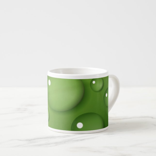 Taza De Espresso Patrón de lluvia verde (Derecha)