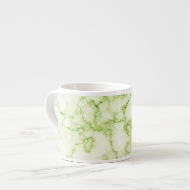 Taza De Espresso Patrón de mármol verde (Izquierda)