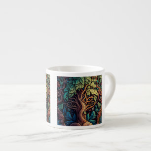 Taza De Espresso Patrón de papel tapiz de fantasía Espresso Mug