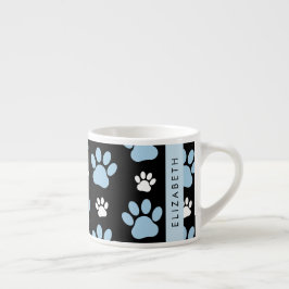 Taza De Espresso Patrón De Patas, Patas Azules, Patas De Perro, Tu