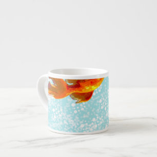 Taza De Espresso patrón de pez dorado