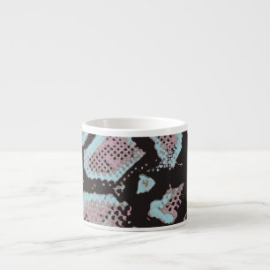 Taza De Espresso Patrón de piel animal, diseño vintage.