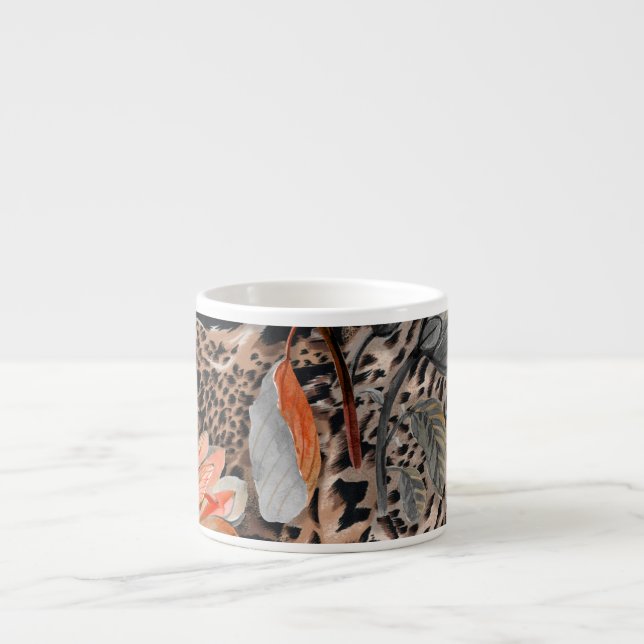 Taza De Espresso Patrón de piel animal salvaje de África (Frente)