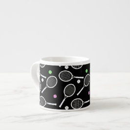 Taza De Espresso Patrón de raqueta de tenis