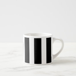 Taza De Espresso Patrón de rayas verticales en blanco y negro