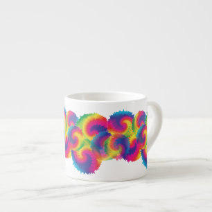 Taza De Espresso Patrón de tinte de lazo arco iris de Guay