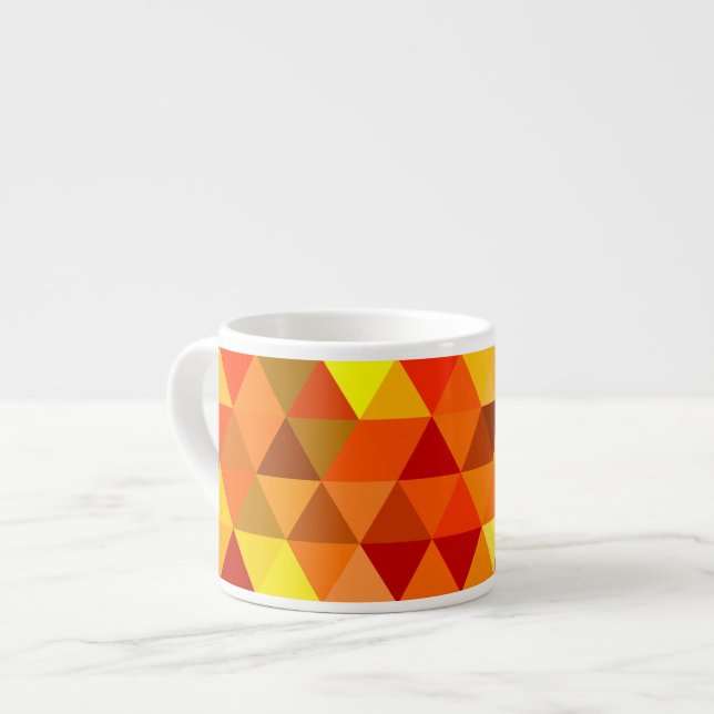 Taza De Espresso Patrón de triángulo de bonito I + tus ideas (Izquierda)
