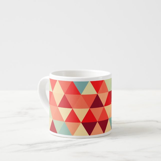 Taza De Espresso Patrón de triángulo de bonito II + sus ideas (Izquierda)