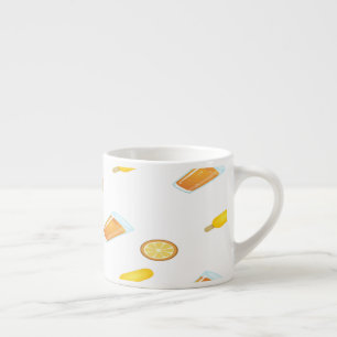 Taza De Espresso patrón de verano de jugo de naranja