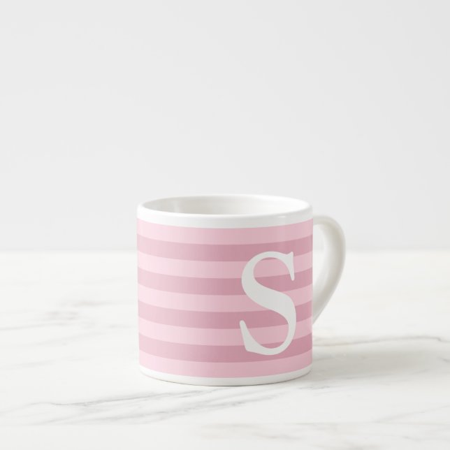 Taza De Espresso Patrón femenino de rosa ondulado (Derecha)