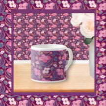 Patrón floral de Moda retro