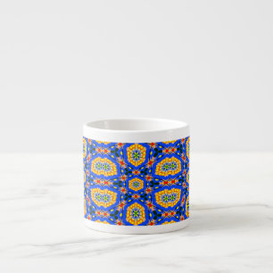 Taza De Espresso Patrón floral estético