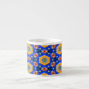 Taza De Espresso Patrón floral estético