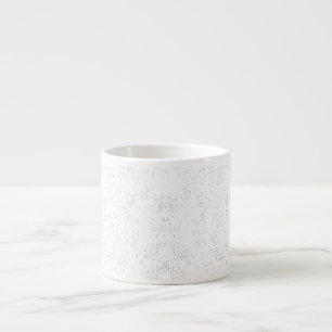 Taza De Espresso Patrón floral monocromo – Arte elegante sin costur